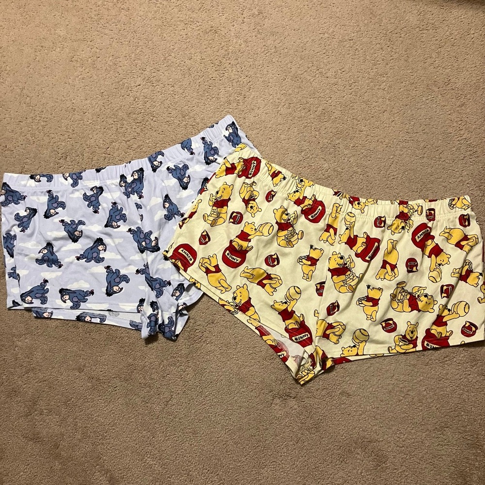 Disney Winnie the Pooh & Eeyore Pajama Shorts Women's 2XL